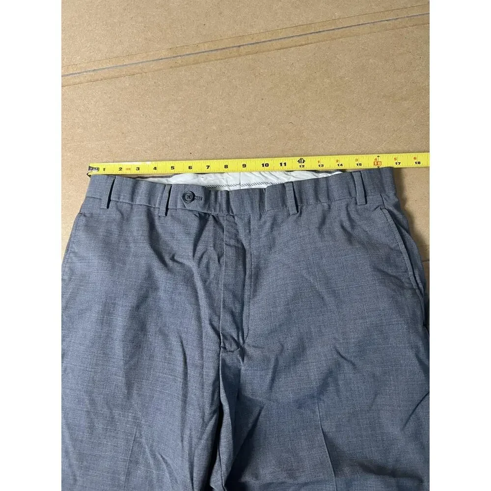 Brooks Brothers Pants Mens 34x34 Gray Dress Wool-Blend Fitzgerald Fit Slim